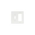 Product Image of Combination Wallplate, White, Toggle, Decorator Cutout, Thermoset, 2- Gang, Standard, Ed Box, 2153W-BOX