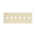 Product Image of Toggle Wallplate, Ivory, Toggle Cutout, Thermoset, 6-Gang, Standard, Ed Box, 2156V-BOX