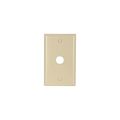 Product Image of Telephone And Coaxial Wallplate, Ivory, 0.625" Hole Cutout, Thermoset, Single-Gang, 2159V-BOX