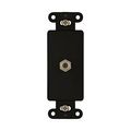 Product Image of Decorator Insert w/ Connector, Type F Coaxial Adapter, Video Applications, 2162BK
