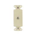 Product Image of Decorator Insert w/ Connector, Type F Coaxial Adapter, Residential Video Applications, Ivory, 2162V