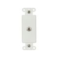 Product Image of Decorator Insert Coaxial Adapter, White, Flush, Decorator, Coax Adapter, Type F, Adapter, 2162W