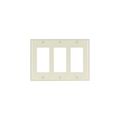 Product Image of Decorator / Gfci Wallplate, Almond, Decorator Cutout, Thermoset, 3- Gang, Standard, Ed Box, 2163A-BOX