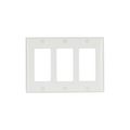 Product Image of Decorator / Gfci Wallplate, White, Decorator Cutout, Thermoset, 3- Gang, Standard, Ed Box, 2163W-BOX