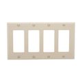 Product Image of Decorator / Gfci Wallplate, Lt. Almond, Decorator Cutout, Thermoset, 4- Gang, Standard, Ed Box, 2164LA-BOX