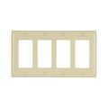 Product Image of Decorator / Gfci Wallplate, Ivory, Decorator Cutout, Thermoset, 4- Gang, Standard, Ed Box, 2164V-BOX