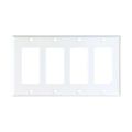Product Image of Decorator / Gfci Wallplate, White, Decorator Cutout, Thermoset, 4- Gang, Standard, Ed Box, 2164W-BOX
