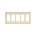 Product Image of Decorator / Gfci Wallplate, Ivory, Decorator Cutout, Thermoset, Five- Gang, Standard, Ed Box, 2165V-BOX