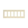 Product Image of Decorator / Gfci Wallplate, Ivory, Decorator Cutout, Thermoset, 6-Gang, Standard, Ed Box, 2166V-BOX