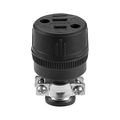 Product Image of Straight Blade Connector, #18-10 Awg 15A, 125V, Black, 1-15R, 2-Pole, 2-Wire, Screw Rubber, 224-BOX