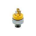Product Image of Arrow Hart Standard Locking Plug, Stand-Alone Box Packaging, 15A, Commercial, 125V, Yellow, 2473-BOX