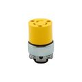 Product Image of Arrow Hart Standard Locking Connector, Stand-Alone Box Packaging, 15A, Commercial, 125V, Yellow, 2493-BOX