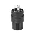 Product Image of Arrow Hart Watertight Locking Plug, #18-10 Awg 15A, 277V, Black, L7-15, 2-Pole 3-Wire, 24W34BK