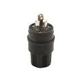 Product Image of Arrow Hart Watertight Locking Plug, #18-10 Awg 15A 125V, Black, L5-15, 2-Pole 3-Wire, 24W47BK