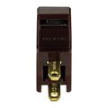 Product Image of Straight Blade Plug, #18-10 Awg 15A 125V, Brown, 1-15P, 2-Pole, 2-Wire, 18-2 Through 16-2, Bulk, 2600B-BU
