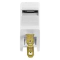 Product Image of Straight Blade Plug, #18-10 Awg 15A 125V, 1-15P, 2-Pole, 2-Wire, 18-2 Through 16-2, Bulk, 2600W-BU