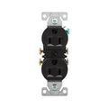 Product Image of Residential Duplex Receptacle, #14-10 Awg 15A 125V, SideAnd Push, Black, Impact-Resistant Duplex, 270BLK
