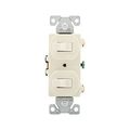 Product Image of Commercial Combo Switch, Stand, #14-#12 Awg 15A, 120/277V, Lt Almd, (2) 1-Pole, Duplex, 271LA