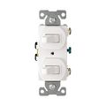 Product Image of Commercial Combo Switch, Stand, #14-#12 Awg 15A, 120/277V, Wht, (2) 1-Pole, Duplex, 271W-BOX