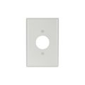 Product Image of Single Receptacle Wallplate, White, 1.40" Hole Cutout, Thermoset, Single-Gang, Oversize, 2731W-BOX