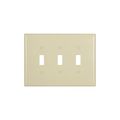 Product Image of Toggle Wallplate, Ivory, Toggle Cutout, Thermoset, Three- Gang, Oversize, Ed Box, 2741V-BOX