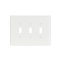 Product Image of Toggle Wallplate, White, Toggle Cutout, Thermoset, Three- Gang, Oversize, Ed Box, 2741W-BOX