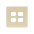 Product Image of Duplex Receptacle Wallplate, Ivory, Duplex Receptacle Cutout, Thermoset, 2- Gang, Oversize, 2750V-BOX