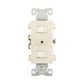 Product Image of Commercial Combo Switch, Stand, #14-#12 Awg 15A, 120/277V, Lt Almd, (2) 3-Way, Duplex, 276LA