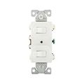 Product Image of Commercial Combo Switch, Stand, #14-#12 Awg 15A, 120/277V, White, (2) 3-Way, Duplex, 276W-BOX