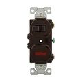 Product Image of Commercial Combo Switch, Neon Pilot Light, #14-#12 Awg 15A, 120V Switch, 125V Pil Lgt, Brown, 277B-BOX
