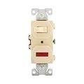 Product Image of Commercial Combo Switch, Neon Pilot Light, #14-#12 Awg 15A, 120V Switch, 125V (Pil Lgt), Ivy, 277V-BOX