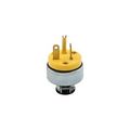 Product Image of Straight Blade Plug, #18-12 Awg 20A, 125V, Armored Vinyl, 5-20P, 2-Pole 3-Wire, 0.25-0.63", 2809-BOX