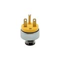 Product Image of Straight Blade Plug, #14-10 Awg 15A, 250V, Armored Vinyl, 6-15P, 2-Pole 3-Wire, 0.25-0.63", 2866-BOX
