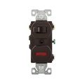 Product Image of Commercial Combo Switch, Neon Pilot Light, #14-#12 Awg 15A, 120V (Switch), 125V (Pil Lgt), Brown, 294B-BOX