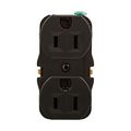Product Image of Residential Duplex Receptacle, #14 Awg 15A 125V, Push Wire, Black, 298-2BK-BU