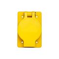 Product Image of Arrow Hart Watertight Locking Receptacle, #14-8 Awg 30A, 125/250V, Black, 3-Pole, 3-Wire, 3333RWBK