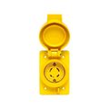 Product Image of Arrow Hart Watertight Locking Receptacle, #14-8 Awg 30A, 120/208V, 4-Pole, 4-Wire, Non-Grounding, 3433RW