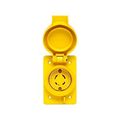 Product Image of Arrow Hart Watertight Locking Receptacle, #14-8 Awg 30A, 120/208V, Black, 4-Pole, 4-Wire, 3433RWBK