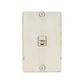 Product Image of Wallplate w/ Connector, Residential Telephone, Light Almond, Data/Voice Modular Jack, 630A, 3521-4LA