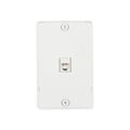 Product Image of Wallplate w/ Connector, Residential Telephone, Surface, Box, Data/Voice Modular Jack, 3521-4W