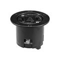Product Image of Locking Flanged Outlet, 10A, 20A, Industrial, 250/600V, Black, 4-Pole, Five-Wire, Grounding, 3525BK