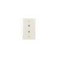 Product Image of Telephone Jack & Coaxial Adapter Wallplate, Light Almond, Type F, Rj11, Rj14, Combo, 3535-4LA