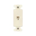 Product Image of 4-Conductor Telephone Jack Decorator Insert, Light Almond, Surface, Type 625, 4-Conductor Jack, 3560-4LA
