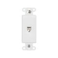 Product Image of 4-Conductor Telephone Jack Decorator Insert, White, Surface, Type 625, 3560-4W