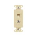 Product Image of Telephone Jack & Coaxial Adapter Decorator Insert, Ivory, Type F, Rj11, Rj14, Combo, 3562V