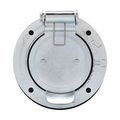 Product Image of Locking Flanged Inlet With Lid, #10-6Awg, 50A, Industrial, 600 Vac, 250Vdc, Back Wiring, Steel, 3768