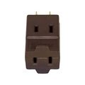 Product Image of 3 Outlet Cube Tap, Single Receptacle To 3 Outlets, 15A, 125V, Brown, Thermoplastic, 1-15R, 400B-BOX