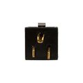 Product Image of Panel Mount/Snap-In Plug, #14-12 Awg, 15A, Snap-In, Panel, 125V, Solder Connect, Black, Solder, 4049BK-BU