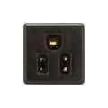 Product Image of Panel Mount/Snap-In Single Receptacle, #14-12 Awg 15A, Snap-In, Panel, 125V, Black, 4067BK-BU