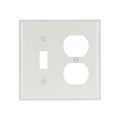 Product Image of Combo Wallplate, 10% Deeper Than Standard Size, Ivory, Toggle, Duplex Receptacle Cutout, 2-Gang, 4138V-BOX